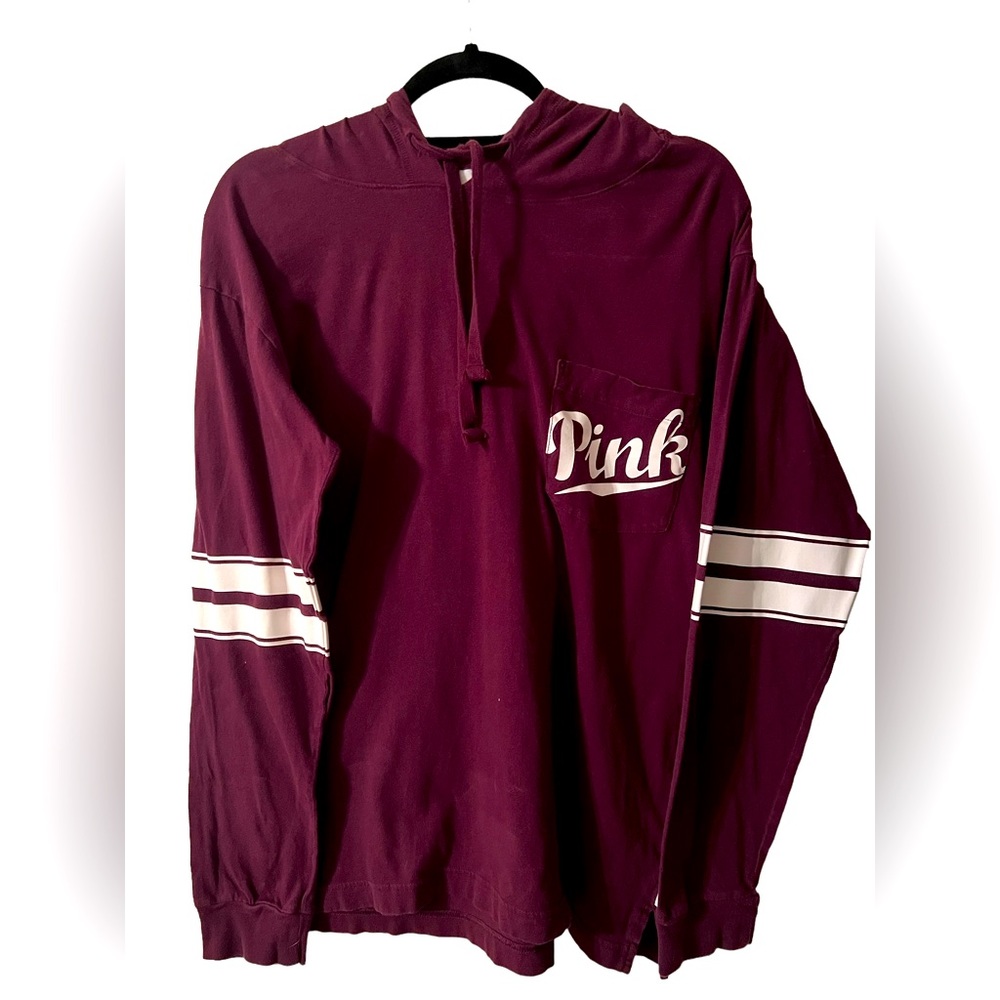 Victorias Secret - Pink - Hooded Plum colored sweatshirt. Size M.